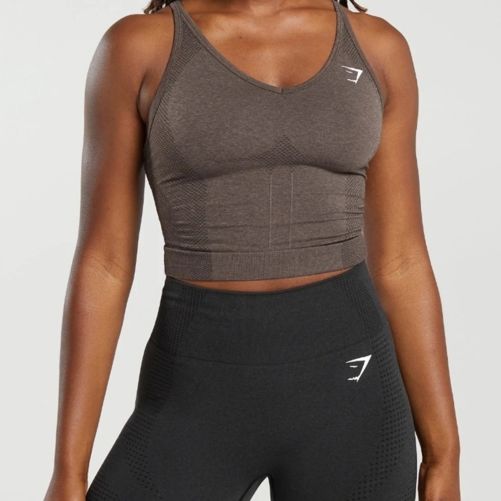 Gymshark Brown Vital Midi Tank Size Medium